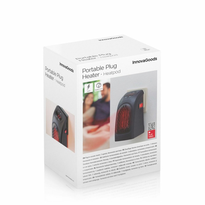 Mini‑chauffage mural Heatpod 400 W – Compact et rapide
