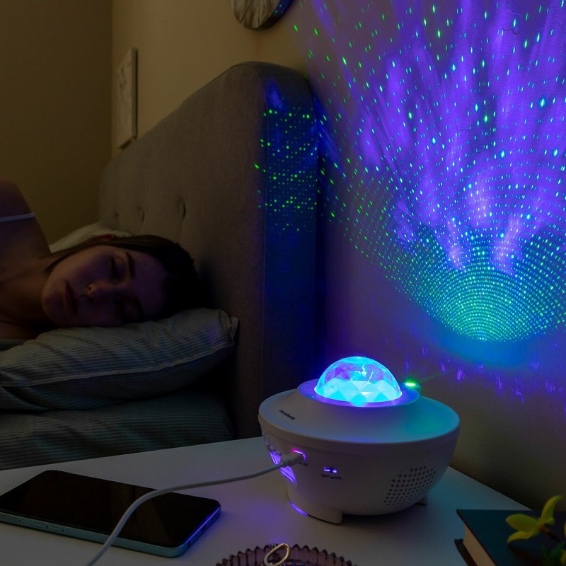 Projecteur d’étoiles LED Sedlay avec haut‑parleur – Ambiance immersive