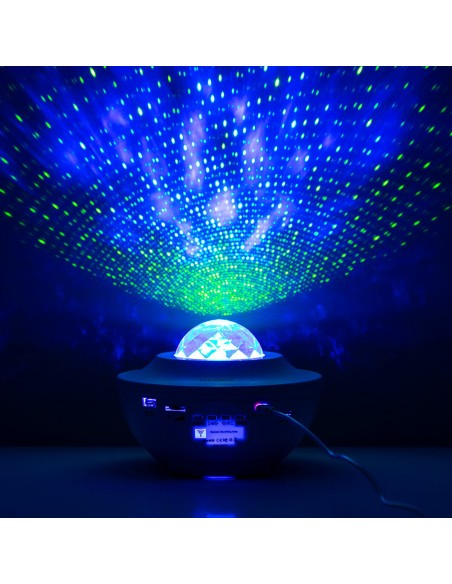 Projecteur d’étoiles LED Sedlay avec haut‑parleur – Ambiance immersive