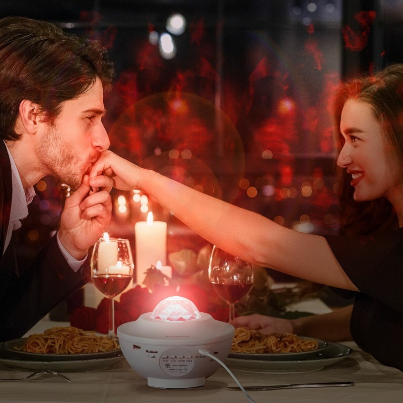 Projecteur d’étoiles LED Sedlay avec haut‑parleur – Ambiance immersive