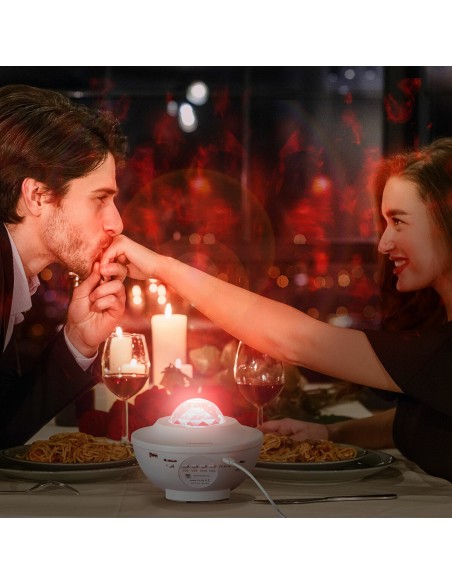Projecteur d’étoiles LED Sedlay avec haut‑parleur – Ambiance immersive