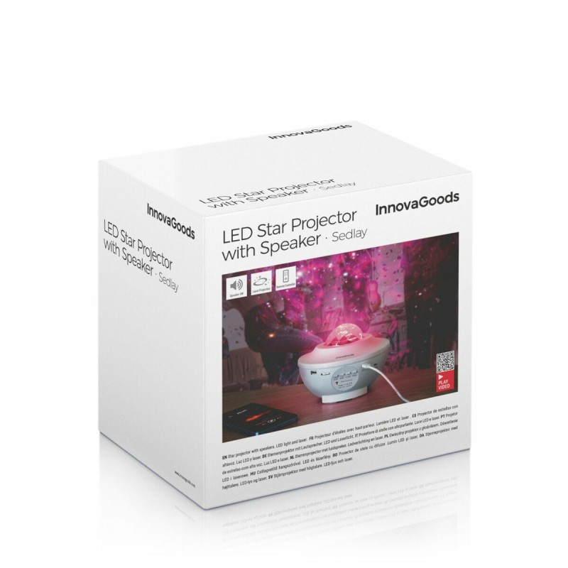 Projecteur d’étoiles LED Sedlay avec haut‑parleur – Ambiance immersive