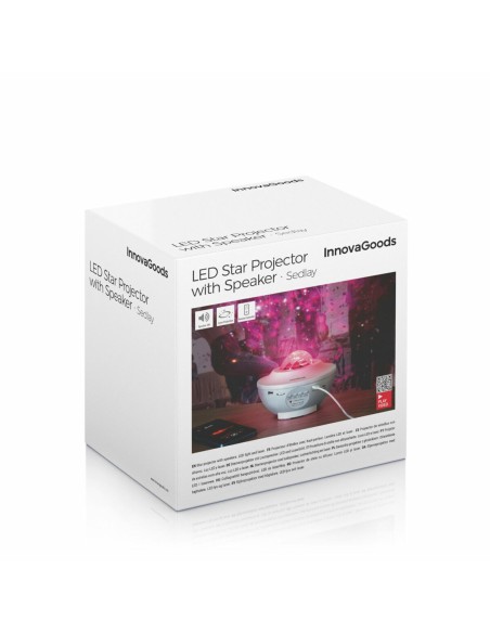 Projecteur d’étoiles LED Sedlay avec haut‑parleur – Ambiance immersive