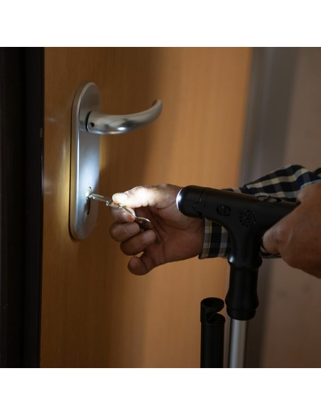 Canne extensible LED avec alarme Hannde – Sécurité et stabilité