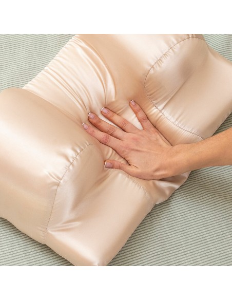 Oreiller cervical anti‑rides Youthlow avec housse satin – Confort doux