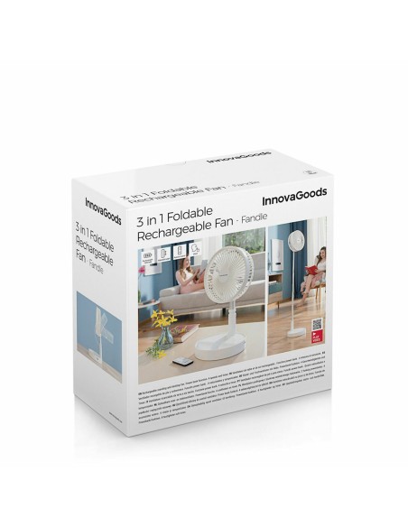 Ventilateur pliable Fandle 3‑en‑1 7200 mAh – Polyvalent