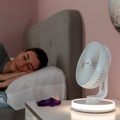 Ventilateur rechargeable FanLed Ø6,6" 4000 mAh – Compact et LED