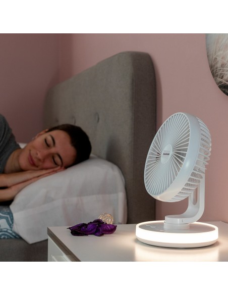Ventilateur rechargeable FanLed Ø6,6" 4000 mAh – Compact et LED