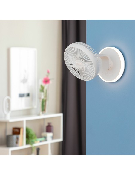 Ventilateur rechargeable FanLed Ø6,6" 4000 mAh – Compact et LED