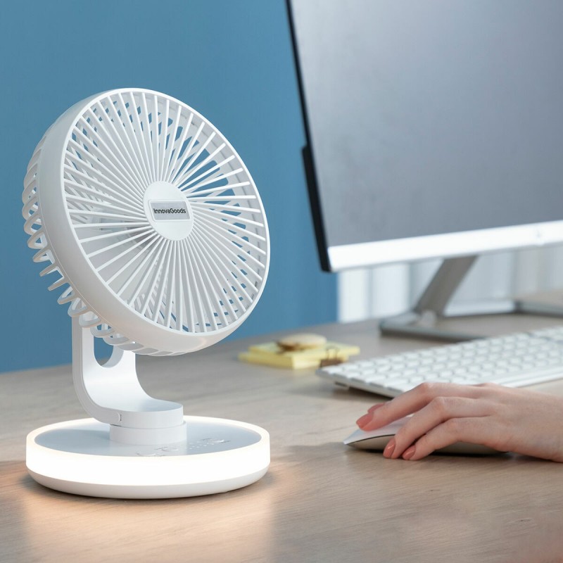 Ventilateur rechargeable FanLed Ø6,6" 4000 mAh – Compact et LED