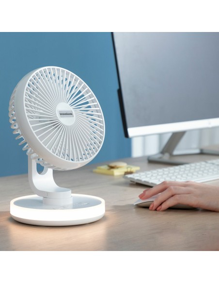 Ventilateur rechargeable FanLed Ø6,6" 4000 mAh – Compact et LED