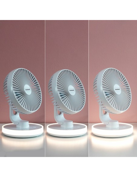 Ventilateur rechargeable FanLed Ø6,6" 4000 mAh – Compact et LED