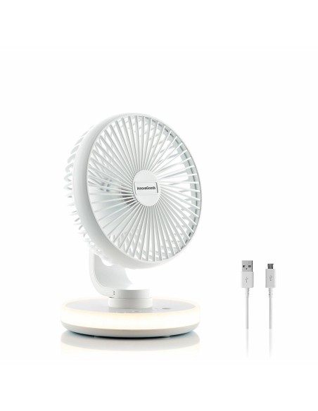 Ventilateur rechargeable FanLed Ø6,6" 4000 mAh – Compact et LED
