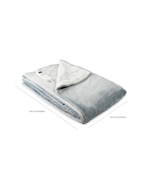 Couverture chauffante 120×160 cm 160 W Gris – Confort thermique