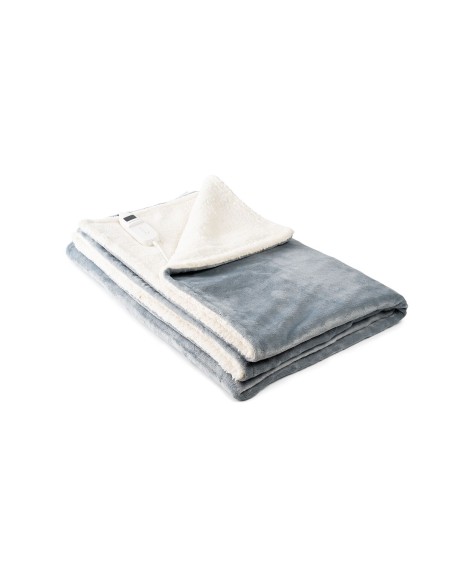 Couverture chauffante 130×180 cm 160 W Blanc/Gris – Chaleur douce