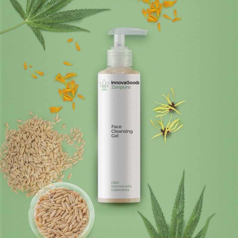 Gel nettoyant visage CBD Zenpure 200 ml – Nettoyage apaisant