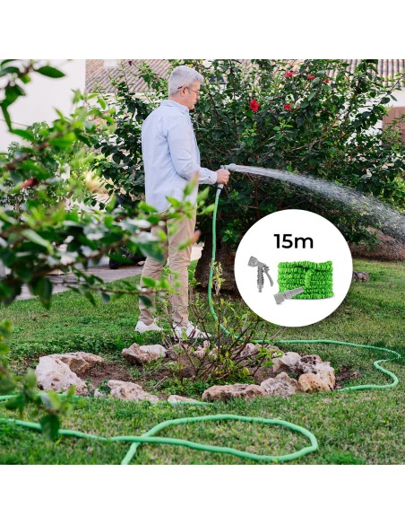 Tuyau d’arrosage Hoostend 15 m – Extensible et pratique