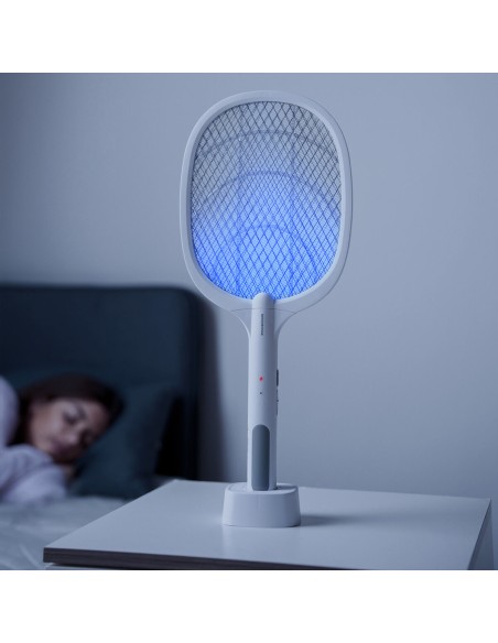 Raquette anti‑insectes Elecfly 2‑en‑1 UV rechargeable – Protection efficace