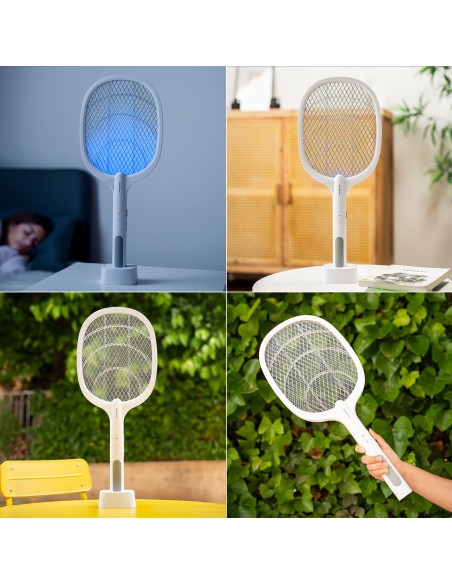 Raquette anti‑insectes Elecfly 2‑en‑1 UV rechargeable – Protection efficace