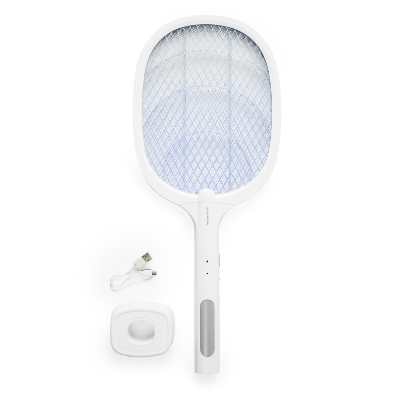 Raquette anti‑insectes Elecfly 2‑en‑1 UV rechargeable – Protection efficace