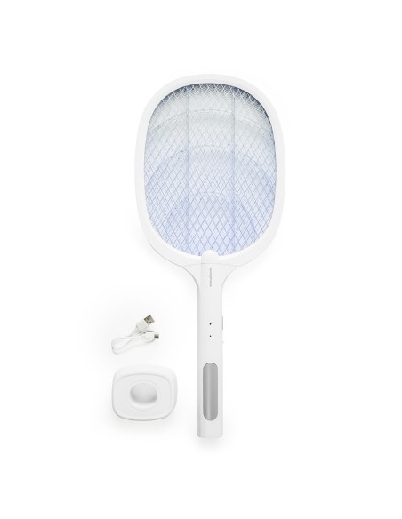 Raquette anti‑insectes Elecfly 2‑en‑1 UV rechargeable – Protection efficace