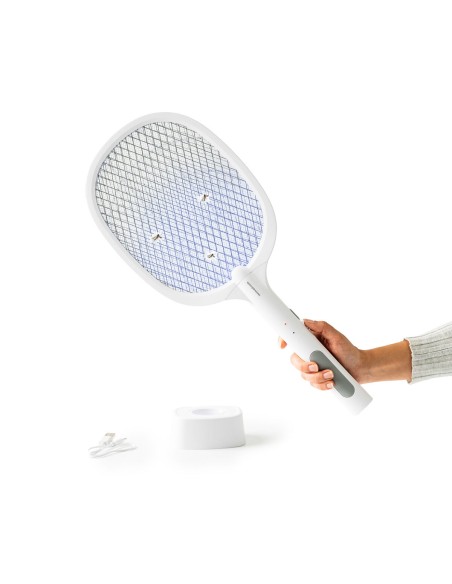 Raquette anti‑insectes Elecfly 2‑en‑1 UV rechargeable – Protection efficace