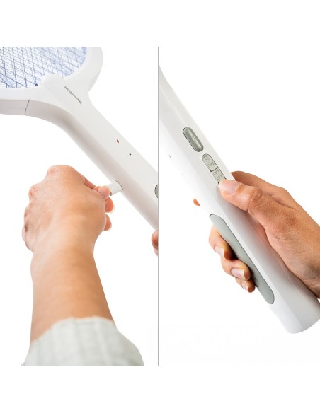 Raquette anti‑insectes Elecfly 2‑en‑1 UV rechargeable – Protection efficace