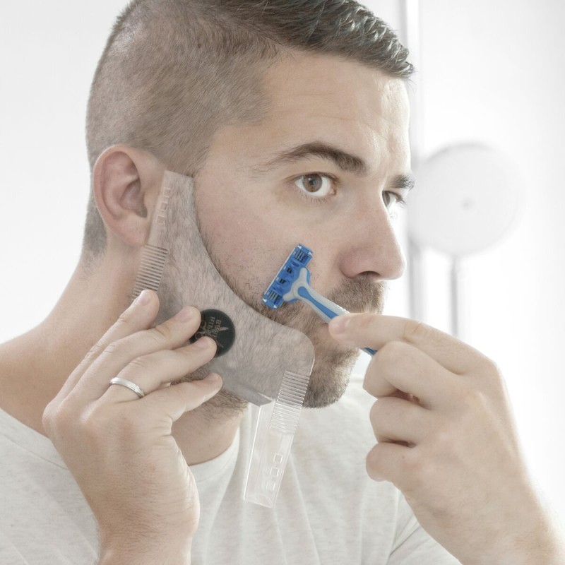 Moule rasage barbe Hipster Barber InnovaGoods – Traçage précis contours