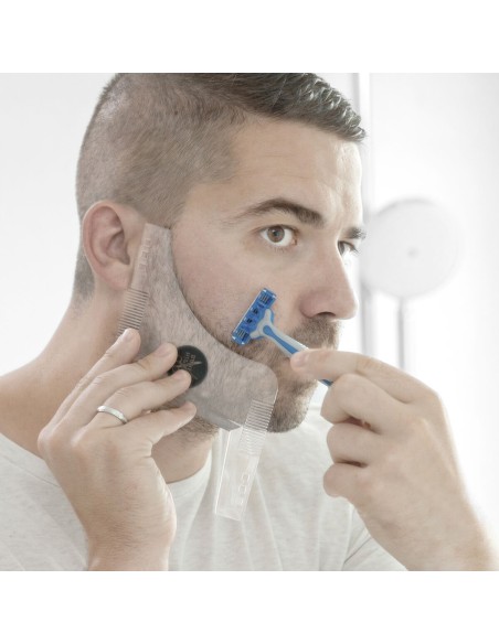 Moule rasage barbe Hipster Barber InnovaGoods – Traçage précis contours