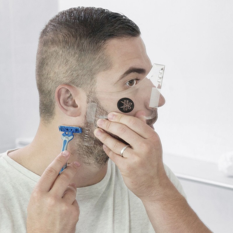 Moule rasage barbe Hipster Barber InnovaGoods – Traçage précis contours