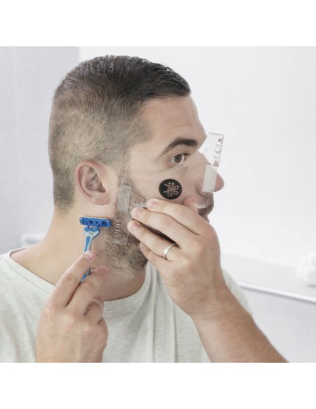 Moule rasage barbe Hipster Barber InnovaGoods – Traçage précis contours
