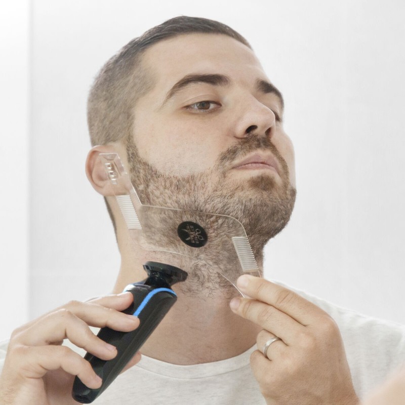 Moule rasage barbe Hipster Barber InnovaGoods – Traçage précis contours