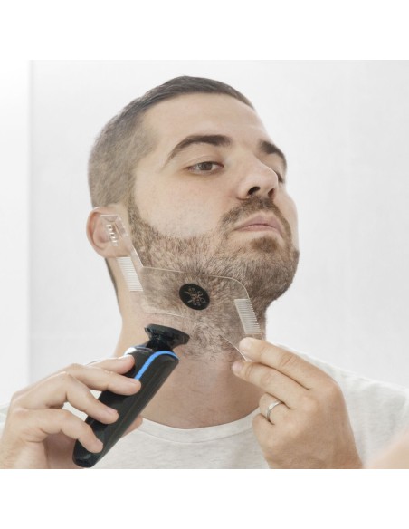 Moule rasage barbe Hipster Barber InnovaGoods – Traçage précis contours