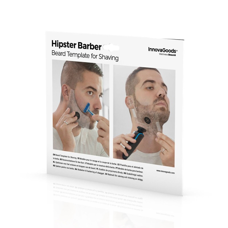 Moule rasage barbe Hipster Barber InnovaGoods – Traçage précis contours