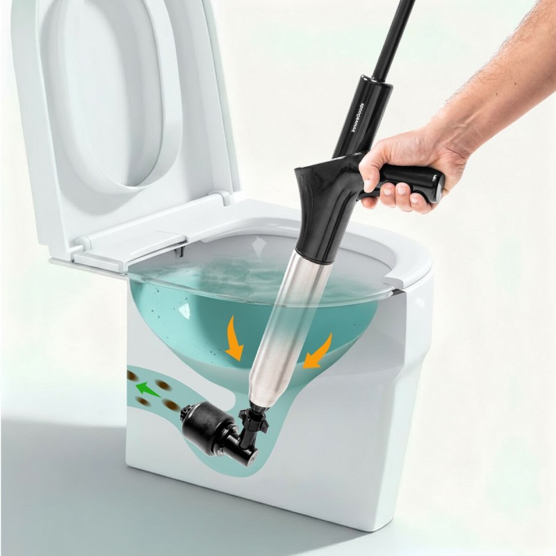 Déboucheur Jetpro InnovaGoods 5‑en‑1 – Air comprimé