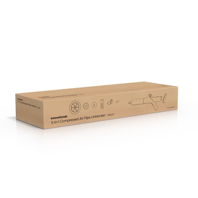 Déboucheur Jetpro InnovaGoods 5‑en‑1 – Air comprimé