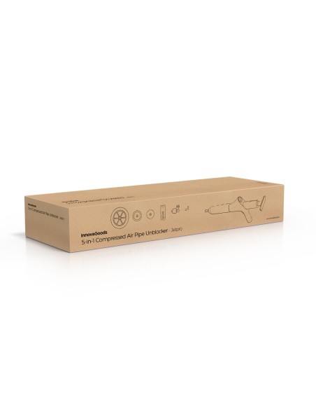 Déboucheur Jetpro InnovaGoods 5‑en‑1 – Air comprimé