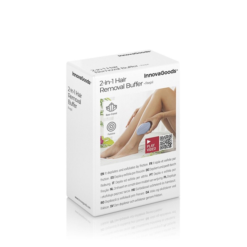 Épilateur exfoliant nanocristaux Frepil InnovaGoods – Épilation douce sans douleur