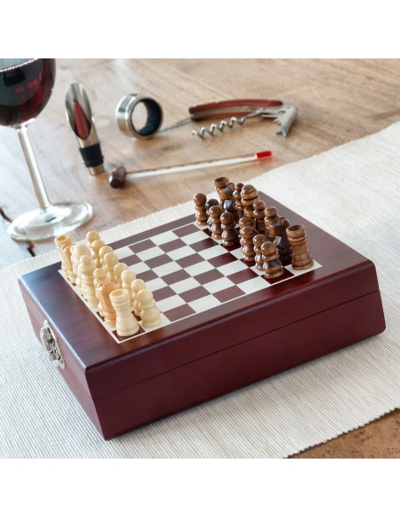 Coffret vin & échecs 37 pièces – Cadeau original