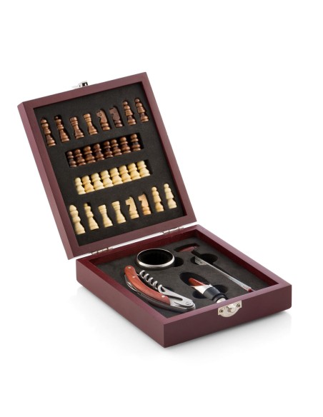 Coffret vin & échecs 37 pièces – Cadeau original