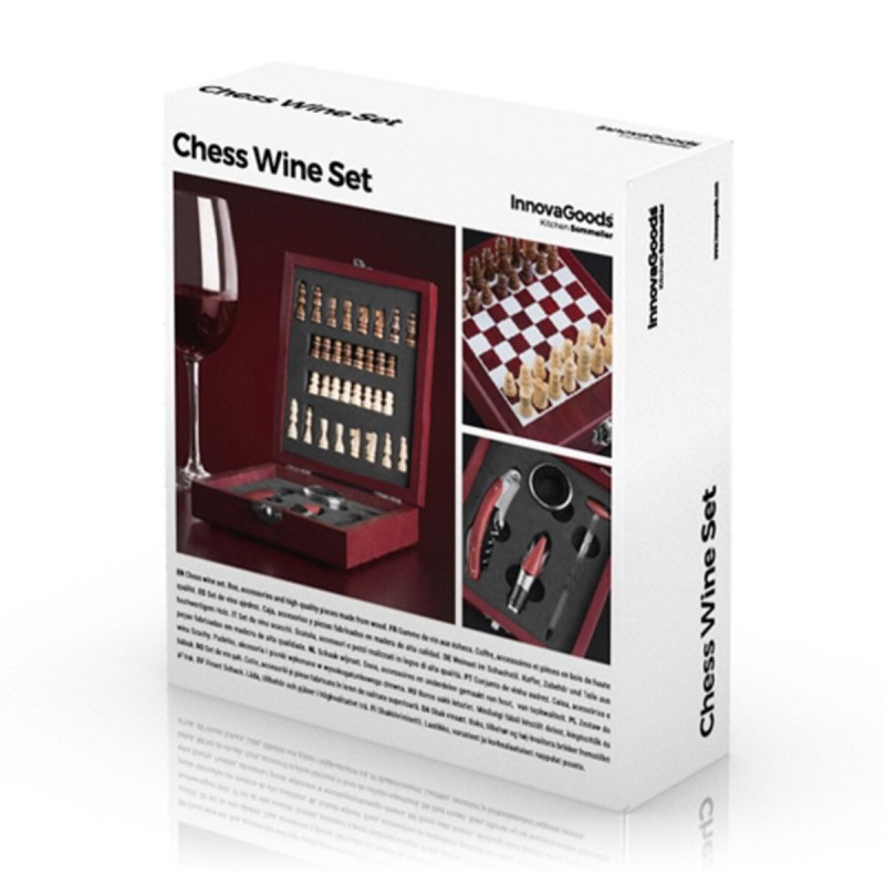 Coffret vin & échecs 37 pièces – Cadeau original