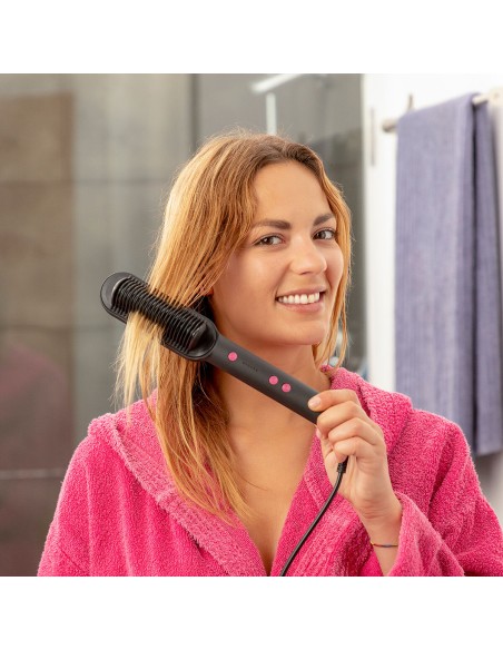 Brosse lissante céramique Cestrus InnovaGoods – Lissage rapide et anti‑frisottis