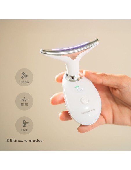 Appareil massage facial LED + EMS Selora InnovaGoods – Raffermissement visage et cou
