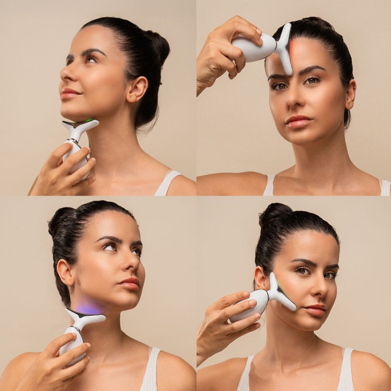 Appareil massage facial LED + EMS Selora InnovaGoods – Raffermissement visage et cou
