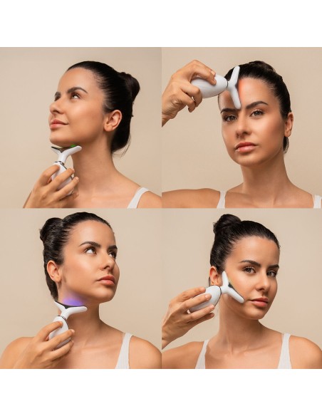 Appareil massage facial LED + EMS Selora InnovaGoods – Raffermissement visage et cou