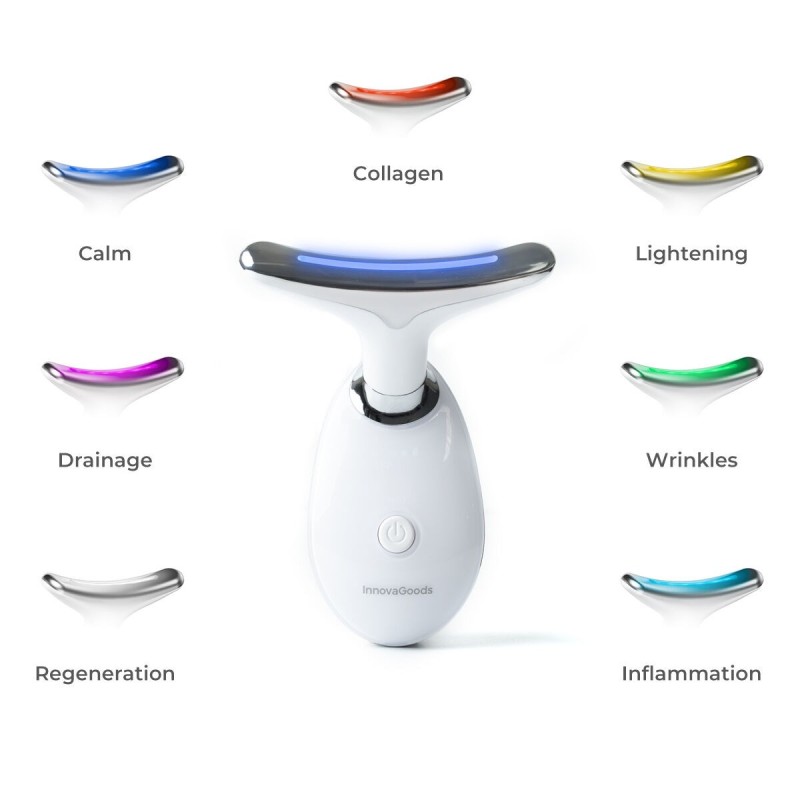 Appareil massage facial LED + EMS Selora InnovaGoods – Raffermissement visage et cou