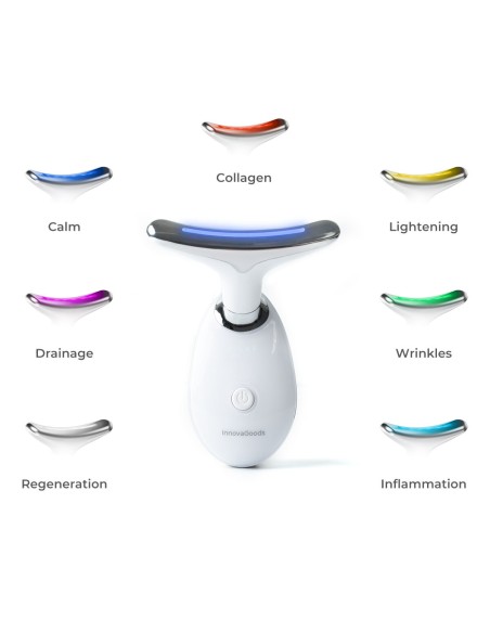 Appareil massage facial LED + EMS Selora InnovaGoods – Raffermissement visage et cou