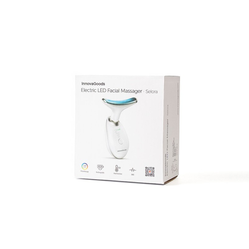 Appareil massage facial LED + EMS Selora InnovaGoods – Raffermissement visage et cou